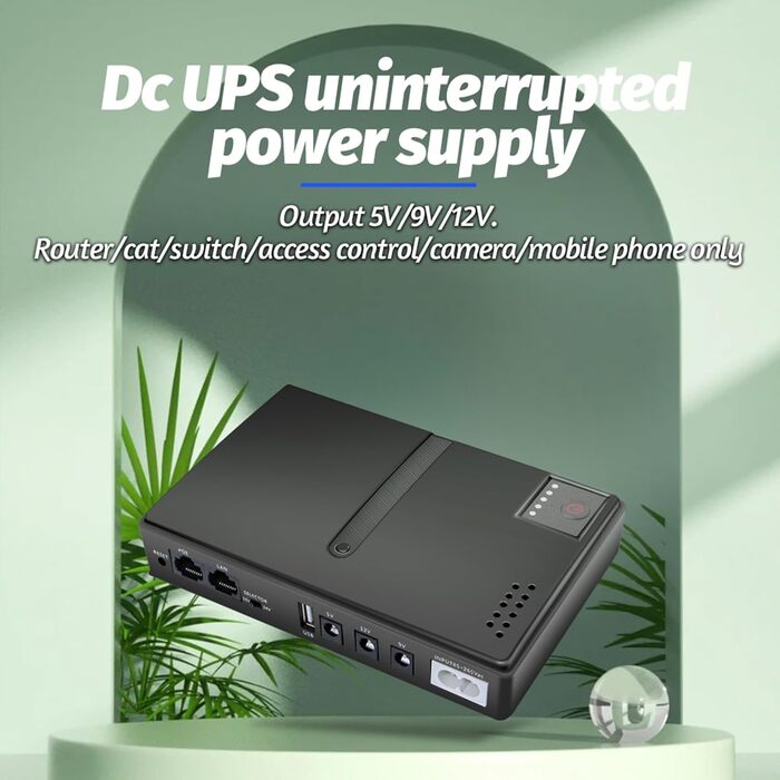 Mini UPS із захистом від перебоїв живлення, USB, 18 Вт, DC USV, батарея-резерв для камери, роутера, оптичного модему, 15 В, 24 В, POE, 5 В, 9 В, 12 В (EU-штекер)