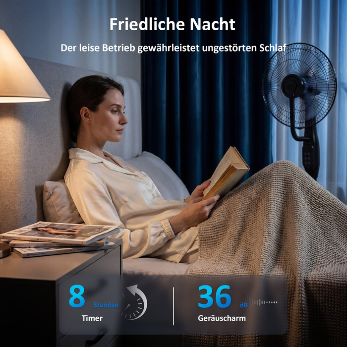 Підлоговий вентилятор з функцією зволоження, осциляція 70°, 3 швидкості, 3 режими, резервуар для води 3,5 л, чорний