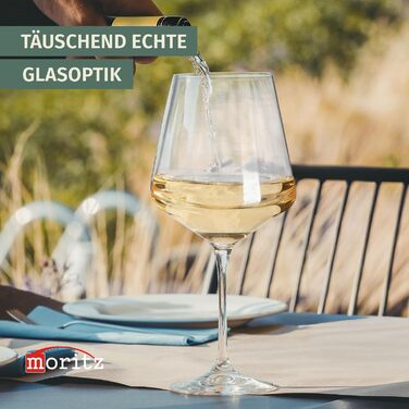 Бокали для білого вина Moritz Milano 460 мл, 2 шт. з полікарбонату, неб'ються, прозорі