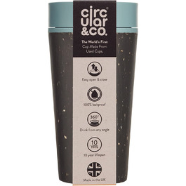 Кружка для кави Circular and Co об'ємом 340 мл-перша в світі термостатична кружка, перероблена з одноразових паперових стаканчиків, кружка Coffee To go, а