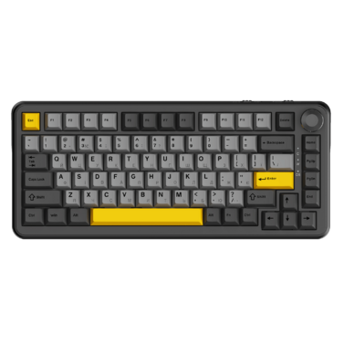 Ігрова дротова механічна клавіатура Ajazz AK820 MAX Magnetic switches-Black-Gray-Yellow-RGB