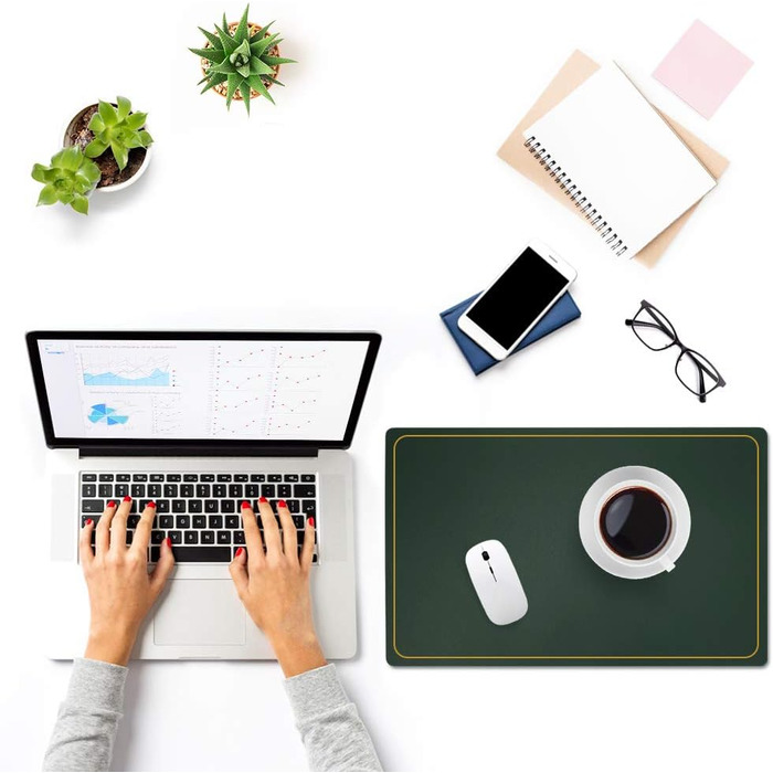 Зелені серветки на стіл, PU-шкіра, набір 6 шт, миючі, водонепроникні, антиковзні, для кухні та святкування