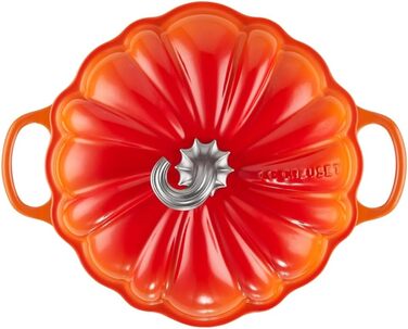 LE CREUSET Cocotte 24 см - кокотниця з емальованого чавуну, оранжевий колір (Vulcanico)