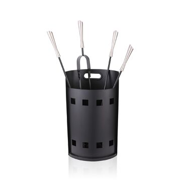 Набір для каміну Relaxdays, 5 предметів з контейнером