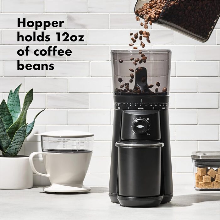 Кавомолка OXO Brew з конічним жорном, матовий чорний колір (8722600)