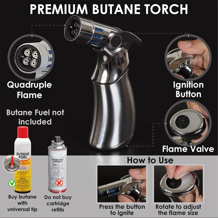 Набір для копчення віскі та коктейлів Smokeologist – 8 натуральних ароматизаторів, подарункова дерев'яна коробка, преміум-пальник на бутані