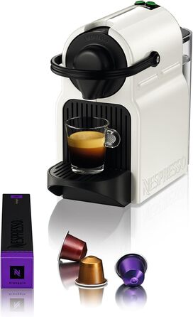 Кавомашина Nespresso Krups Inissia XN1001, білий колір, компактна, з регулюванням об'єму кави