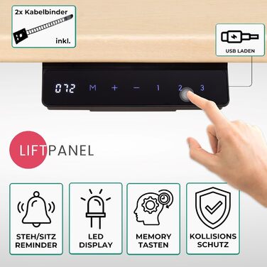 Електричний регульований стіл Albatros Lift S5: металеве шасі, ніжки, підставка | До 120 кг | Для широких стільниць 2м | Білий