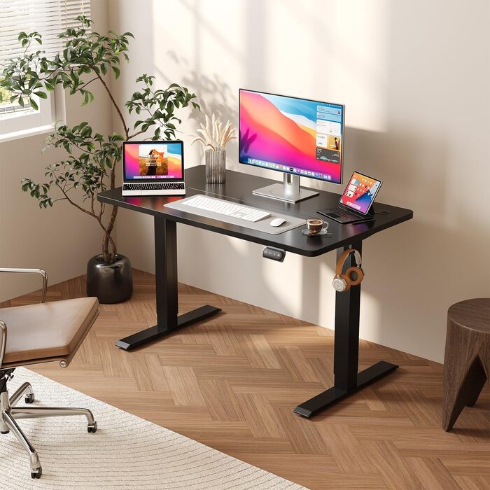Регульований стіл JUMMICO Standing Desk: електричний, з пам'яттю, білий (160 x 70 см)