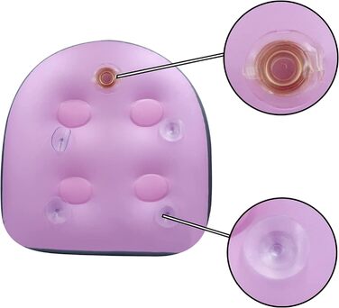 Подушка для гідромасажної ванни з підтримкою спини, подушка для сидіння в спа і джакузі з 4 присосками, надувна і наповнена водою подушка подвійного призначення для спа, ванни, басейну, гідромасажної ванни (рожева) (синя)