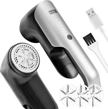 Електричний видалення ворсу LEBENLANG - з LED дисплеєм та пензлем для чищення, до 2 годин роботи, для одягу