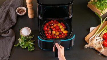 Фритюрниця без олії Cecotec Cecofry Full InoxBlack Pro 5500, 5.5 л, 1700 Вт, 8 режимів, PerfectCook, LED-дисплей