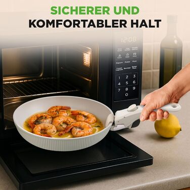 Набір посуду NutriChef 18 предметів з кераміки з знімними ручками. Індукційне дно, антипригарне покриття, компактний, можна ставити один на інший, безпечний у духовці. Підходить для всіх типів плит (зелений, знімні ручки)