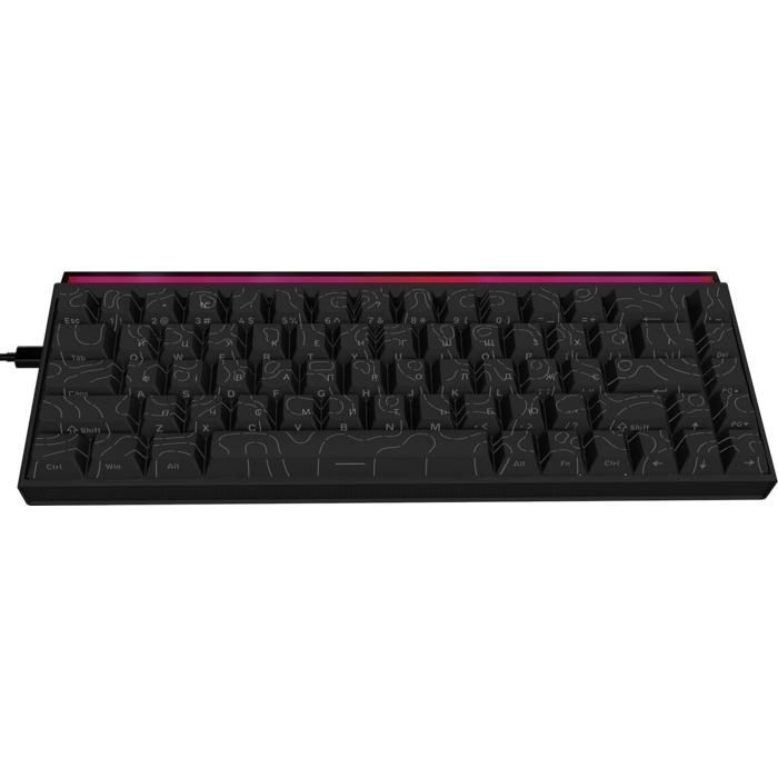 Дротова механічна клавіатура Ajazz NK68 Red switches Side Contour Black (NK68-R-S-B)