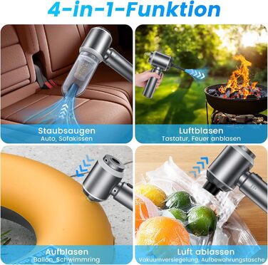 Акумуляторний ручний пилосос для автомобіля та дому, бездротовий портативний міні-пилосос 25000Па для прибирання шерсті тварин, офісу та кухні