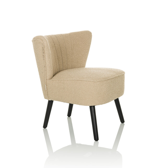 Крісло для відпочинку / Крісло-релакс MANISO, тканина бежева, hjh LIVING