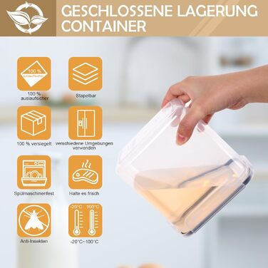 Набори контейнерів для зберігання CALIYO з кришкою, 24 шт. - герметичні, для продуктів, BPA Free