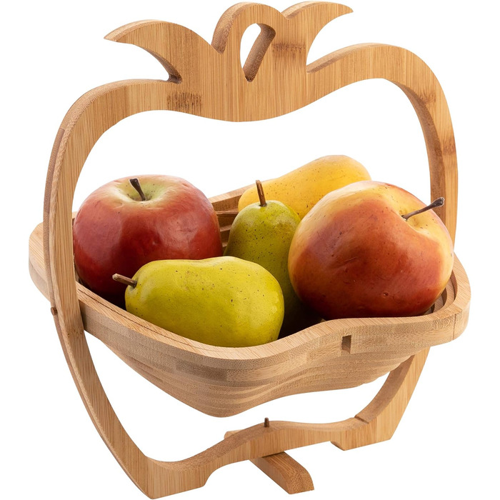 Кошик для яблук axentia, бамбуковий, колір дерева, 26,5x28x22см, 26,5x28x22см