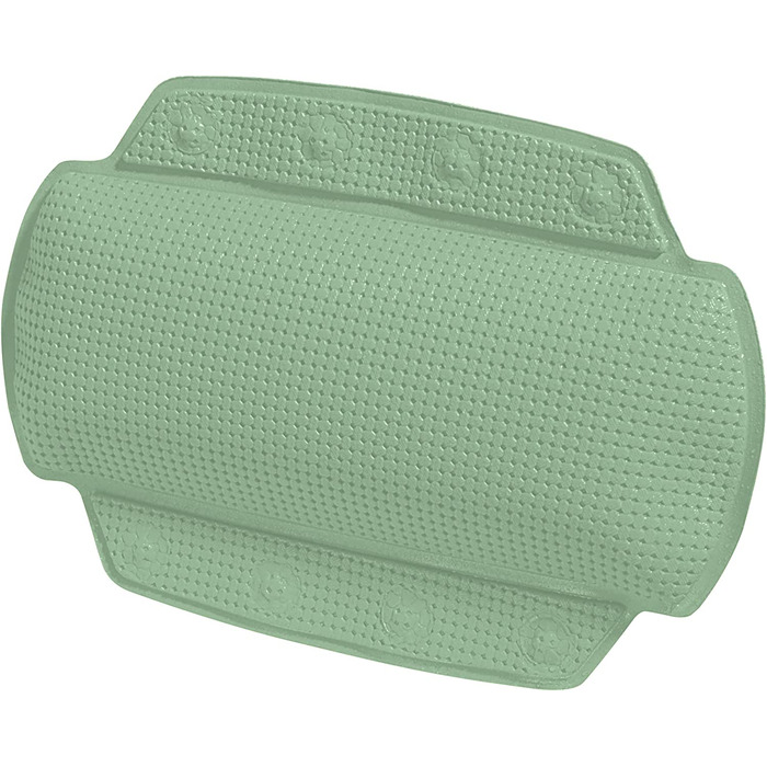 Подушка для ванни Spirella Alaska, 8 присосок, антибактеріальна, нековзна, можна прати, зроблено в Німеччині (23x32 см, зелений базилік)