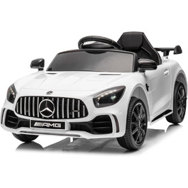 Дитячий електромобіль Mercedes-Benz AMG 12V, 2 двері, пульт, MP3, LED, білий
