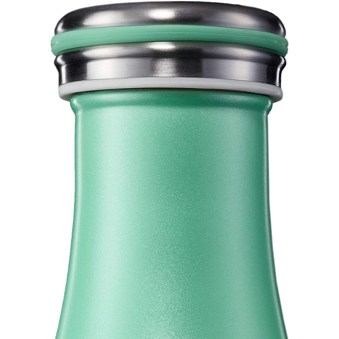 Ізольована пляшка / термос для гарячих і холодних напоїв Lurch 240943 з нержавіючої сталі з подвійними стінками об'ємом 0,5 л, перлинно-зеленого кольору