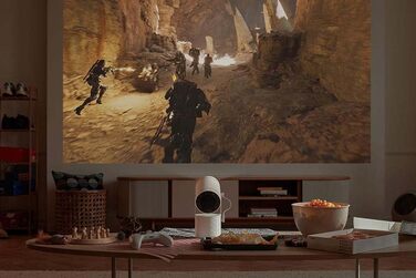 Samsung The Freestyle: Портативний LED-проектор Full HD HDR10 з автонастроюванням та 360° звуком (2023)