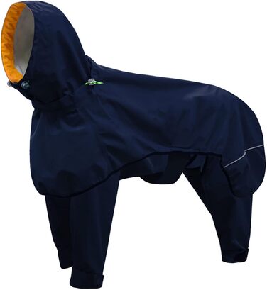 Макінтош для собак, двокомпонентний костюм для собак, капюшон, отвір для повідка, регульована куртка - сірий (синій, XS)