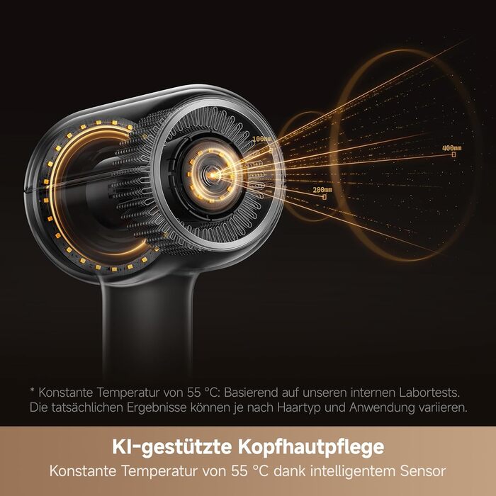 Фен для волосся MOVA Shine 20 з дифузором, високошвидкісним мотором та плазмою для догляду, NTC-контролем температури, сріблястий