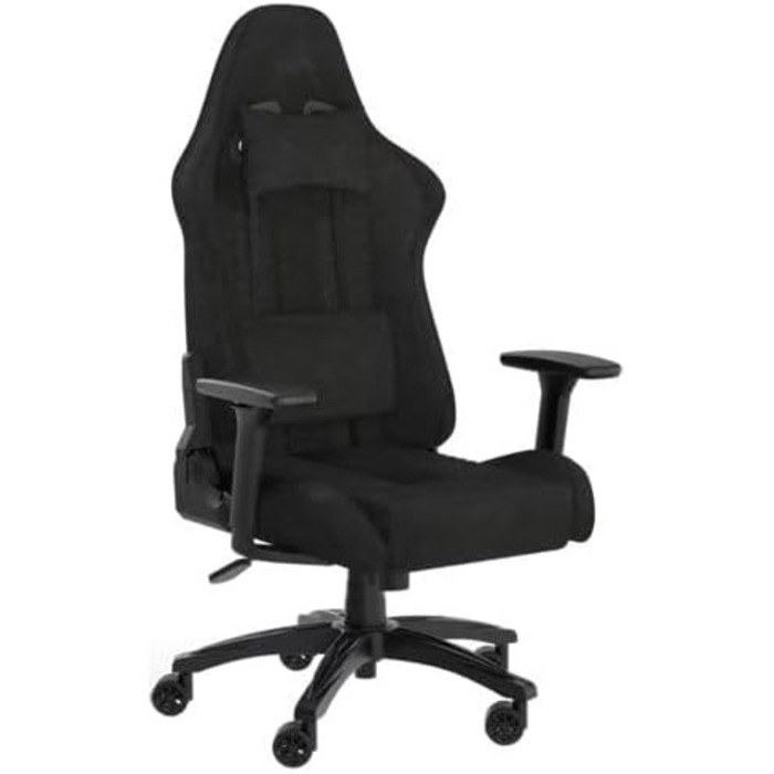 Геймінговий крісло Corsair TC100: спортивний дизайн, підтримка спини, регулювання висоти та підлокітників, сірий та чорний колір