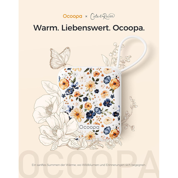 Електричні грілки для рук OCOOPA (2 шт.), 3 режими нагріву, 4000mAh, USB-зарядка, подарунок для жінок, для активного відпочинку