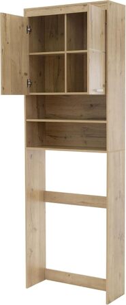 Шафа для пральної машини ECD Germany, 2 двері та відділення, 187,5x63 см, Oak Look (Дуб сучкуватий)