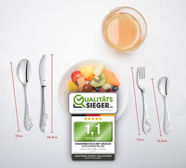 Дитячий столовий прилад Farmfreude з гравіюванням імені - персоналізований набір столових приладів для дітей, подарунок на хрещення