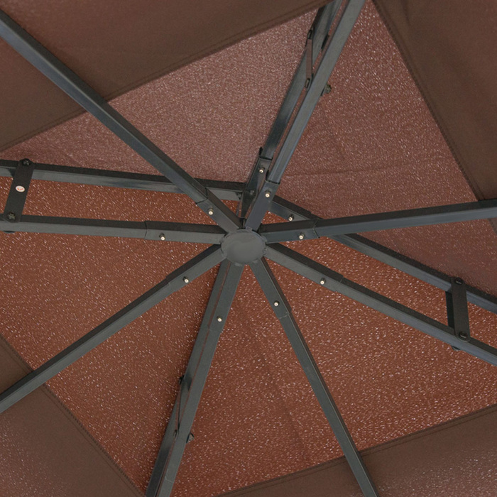 Намет для саду з москітною сіткою та бічними стінками, вечірній намет з подвійним дахом, садовий/фестивальний намет 2,97x2,97 м