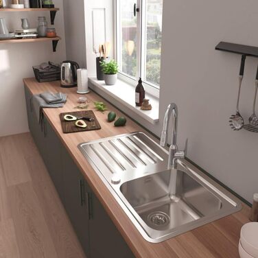 Змішувач для кухні Hansgrohe (кухонний змішувач, що обертається на 360, висувний душ з 2 типами струменя, вилив високого комфорту 220 мм, стандартні з'єднання) Хром