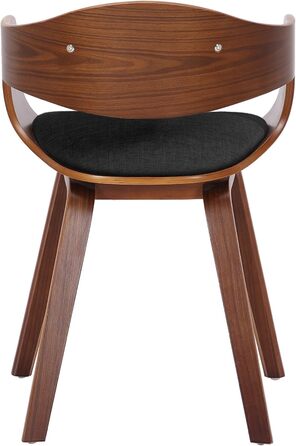 Обідній стілець CLP Kingston: ергономічний, з дерев'яним каркасом, 150 кг, горіх/темно-сірий