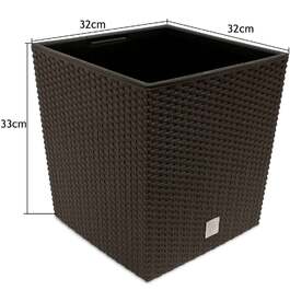 Вазон Rato Low Umber 32x32x33см