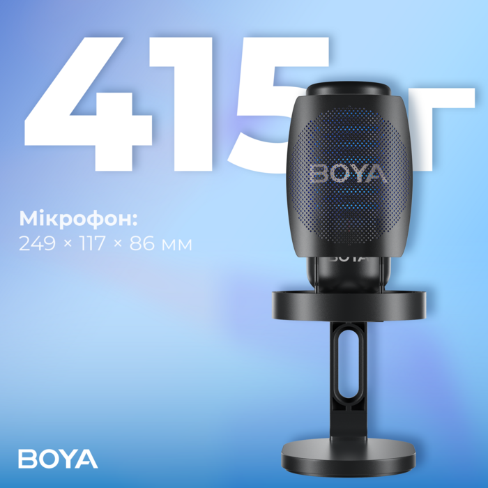 Мікрофон конденсаторний BOYA K3-02 RGB Black