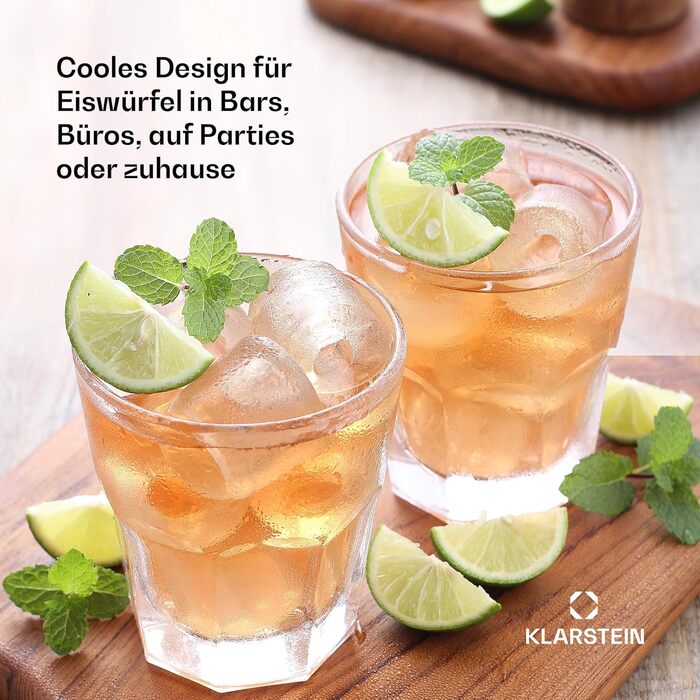 Машина для льоду Klarstein для дому, кемпінгу та ресторану: швидка міні-машина для льоду, професійна, самоочисна, 2.3л контейнер, 15 кг/24 год, чорна