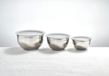 Набір мисок LE CREUSET з нержавіючої сталі (3 шт.) з кришкою, 41901000010000