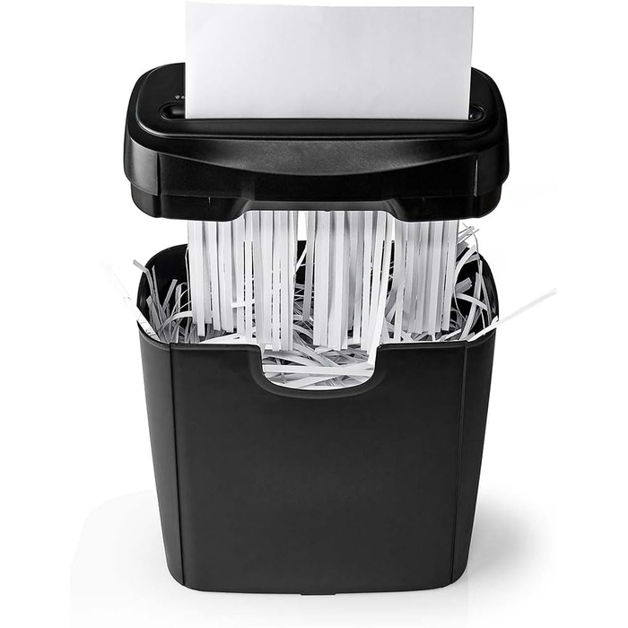 Шредер для паперу 6x A4, 10 літрів, DIN 2-190 W, чорний
