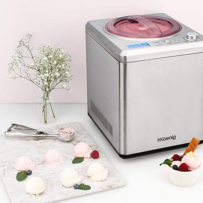 Електрична машина для приготування льоду H.Koenig HF340 - 2 літри, Frozen Joghurt та Sorbet