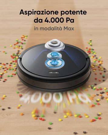 Робот-пилосос eufy G50 з потужністю 4000Pa, динамічною навігацією та ультратонким корпусом 85 мм. Ідеально підходить для прибирання шерсті тварин та твердих підлог. Відновлений.