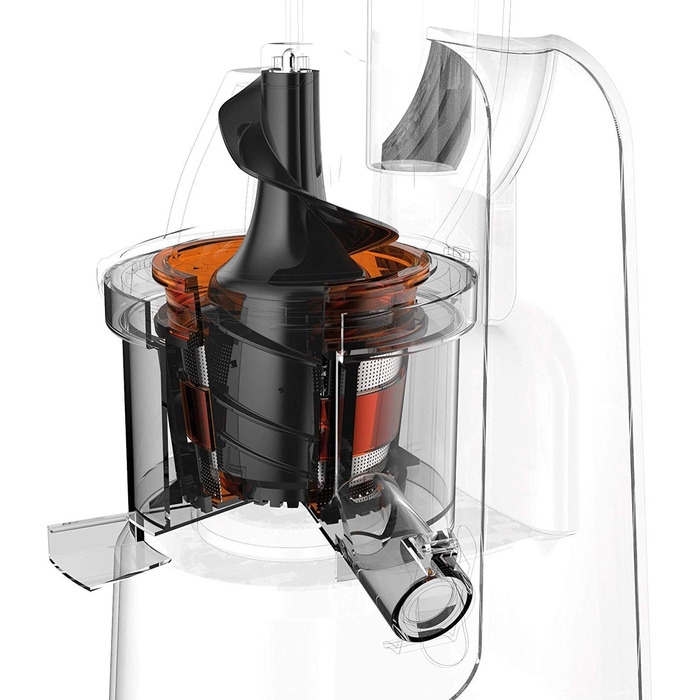 Професійний холодний соковитискач Imetec Succovivo Pro 2000 з повільною пресою, 48 обертів/хв, 2 фільтри, аксесуари для граніти та сорбеті, набір для косметичних масок, чорний