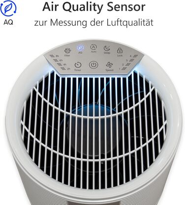 Повітряочисник FeinTech для курців з активованим вугільним фільтром, HEPA 13, до 45 м², для алергіків, проти запахів, пилу, пилку, шерсті тварин та Aerosole, FLR00100