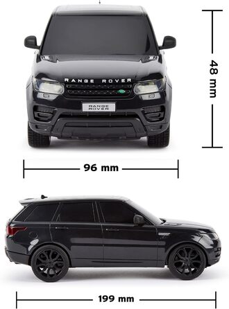 Радіокерований позашляховик Range Rover Sport CMJ 1:24 з LED-підсвічуванням, чорний