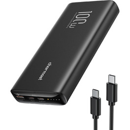 Зарядний пристрій Charmast Power Bank PD 100 Вт 20000 мАг Power Bank PD 20000 mAh Power Bank USB C External Battery Quick Charge 3.0 сумісний з ноутбуком MacBook Pro, Dell XPS, Lenovo, iPhone 11 / XS / X / XR, Huawei, Samsung, більше смартфонів