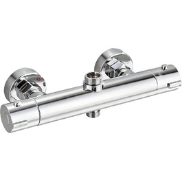 Змішувач для ванни з термостатом, настінний монтаж, для ванної кімнати (хром)