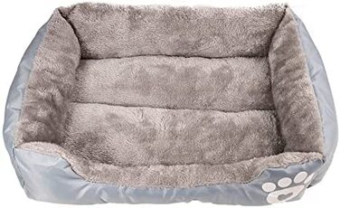 Трешбутік волохата кругла плюшева собака заспокійлива кішку Супер м'яке ліжко для пончиків, нековзне дно, можна прати в пральній машині - великий (80 см х 80 см х 20 см) - вугільно-сірий
