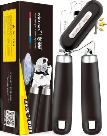 Ручний відкривач для банок PrinChef з потужним магнітом, чорний