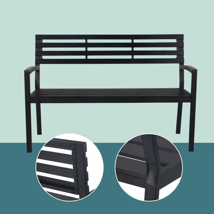 Лавка для саду Relaxdays з WPC та металу